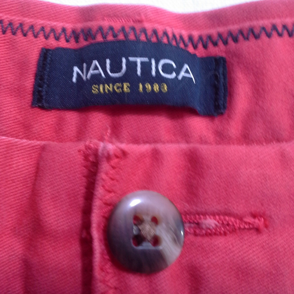 Nautica men shorts Size 38W 39x6 Pink coral salmon 39x6 Bermuda hiking - Picture 2 of 8